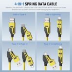 Spring Cable 4-in-1 65W Fast Charging Cable – Multi-Connector Charging Cable - Image 2