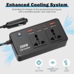 Car Inverter 200W – DC 12V to AC Power Inverter with USB Charging - Image 3